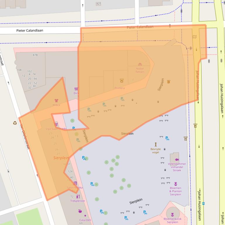 Kaart van postcodegebied 1065LM.