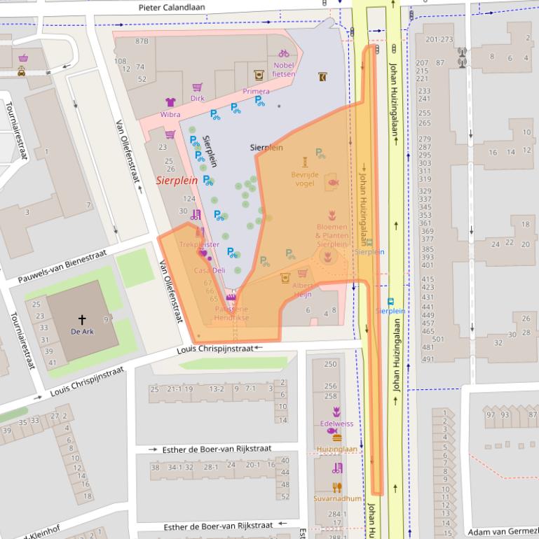 Kaart van postcodegebied 1065LN.