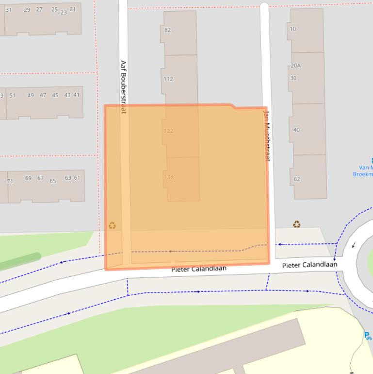 Kaart van postcodegebied 1065LW.