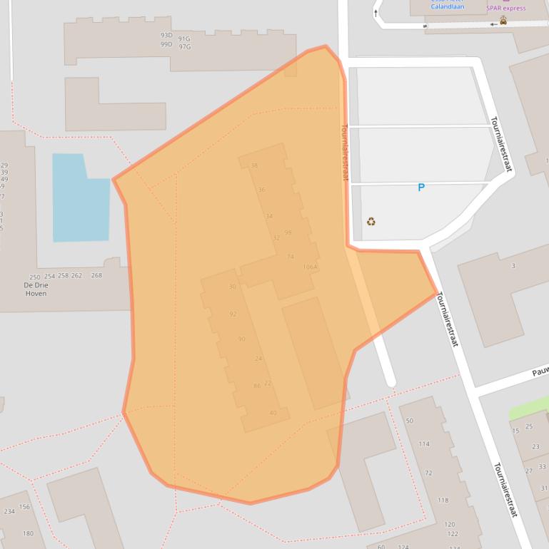 Kaart van postcodegebied 1065NK.