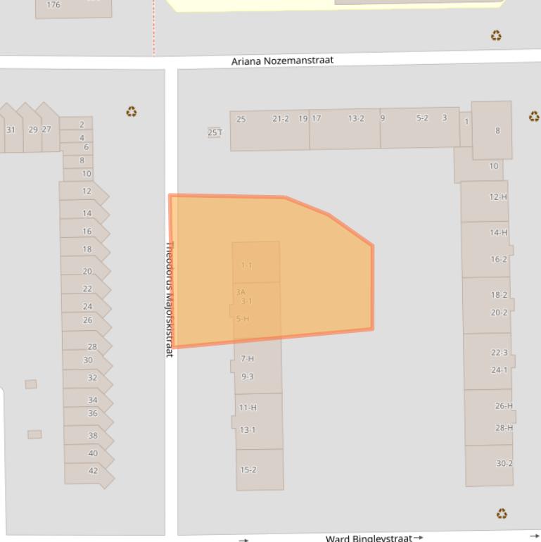 Kaart van postcodegebied 1065SM.