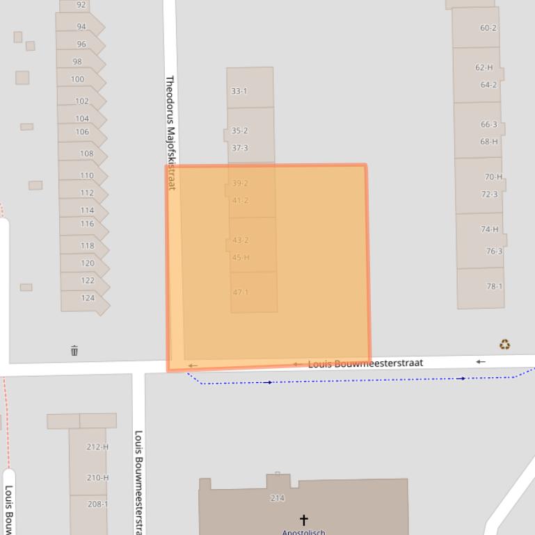 Kaart van postcodegebied 1065SV.