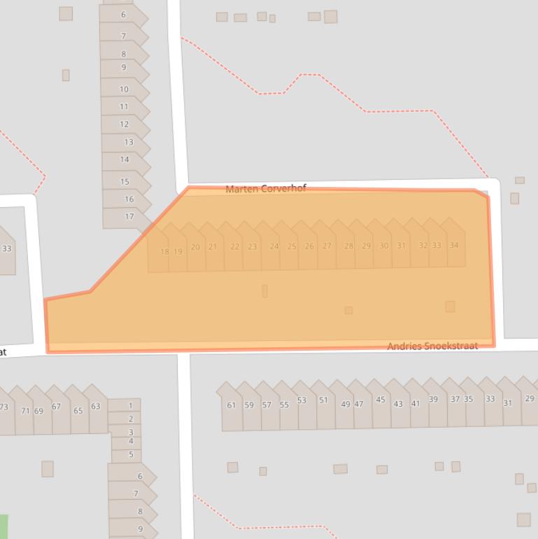 Kaart van postcodegebied 1065TH.