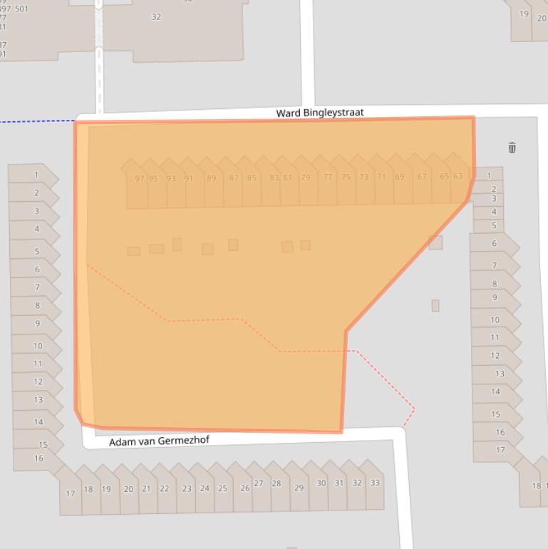 Kaart van postcodegebied 1065TL.