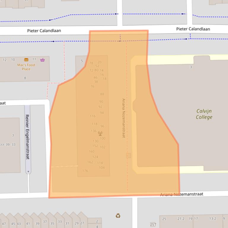 Kaart van postcodegebied 1065TS.