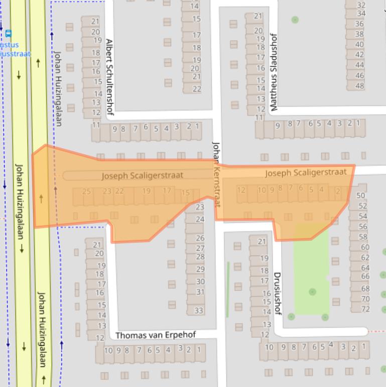 Kaart van postcodegebied 1065TV.