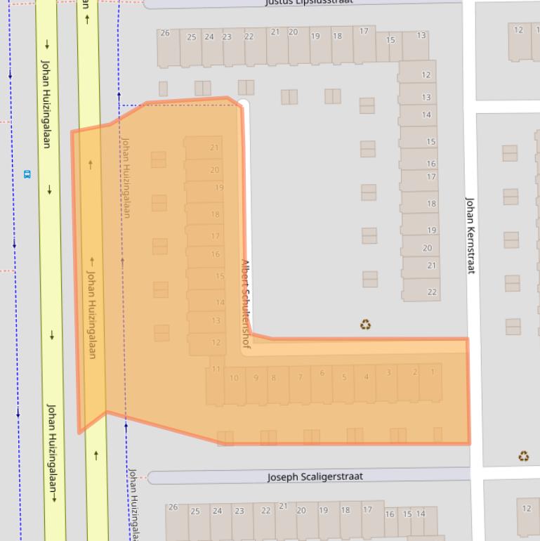 Kaart van postcodegebied 1065TW.