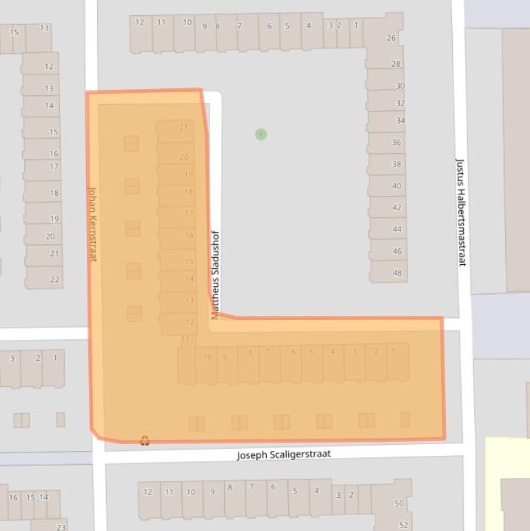 Kaart van postcodegebied 1065TX.