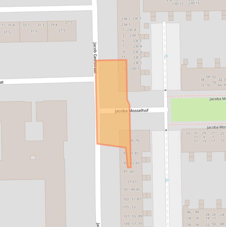 Kaart van postcodegebied 1065VM.