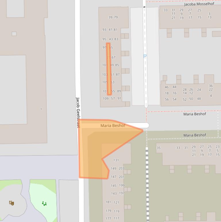 Kaart van postcodegebied 1065VN.