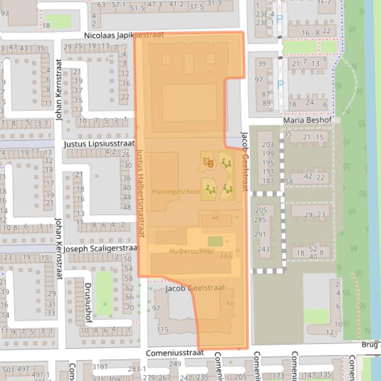 Kaart van postcodegebied 1065VT.