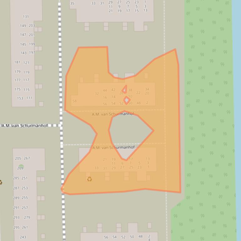 Kaart van postcodegebied 1065WD.