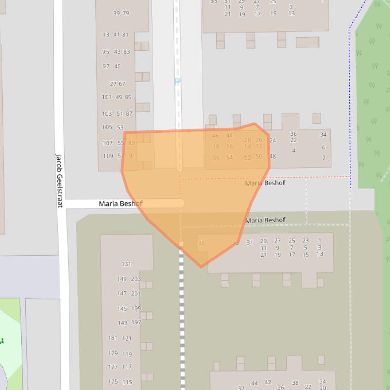 Kaart van postcodegebied 1065XB.