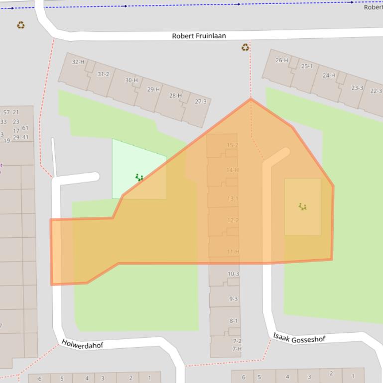 Kaart van postcodegebied 1065XH.