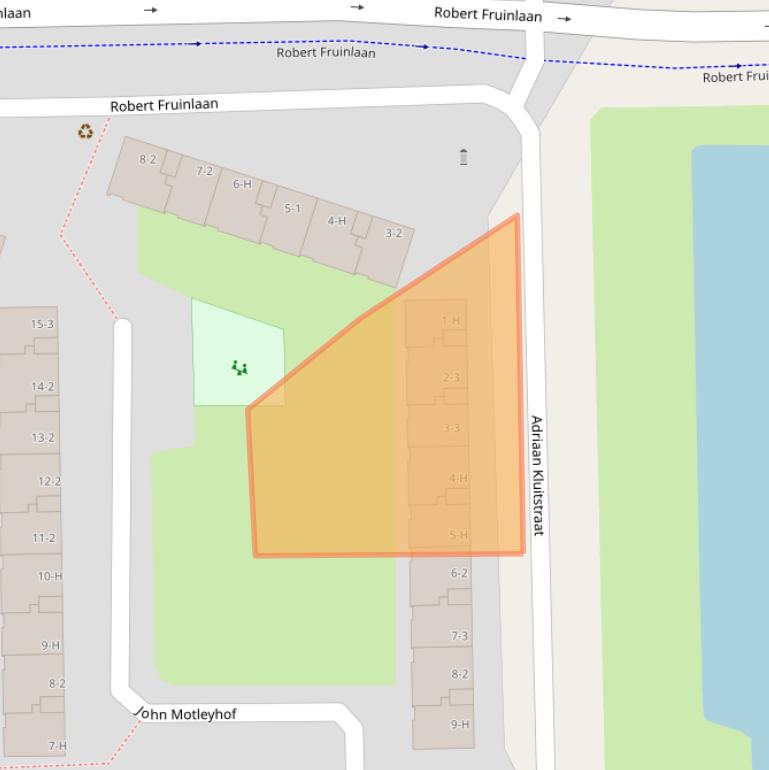 Kaart van postcodegebied 1065XR.