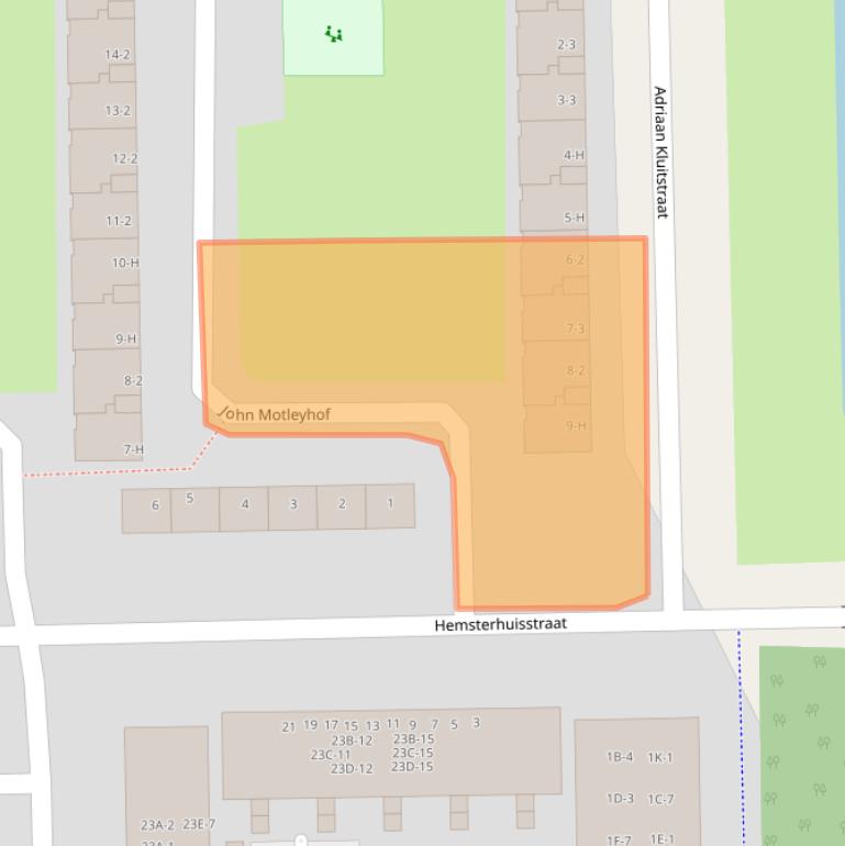 Kaart van postcodegebied 1065XS.