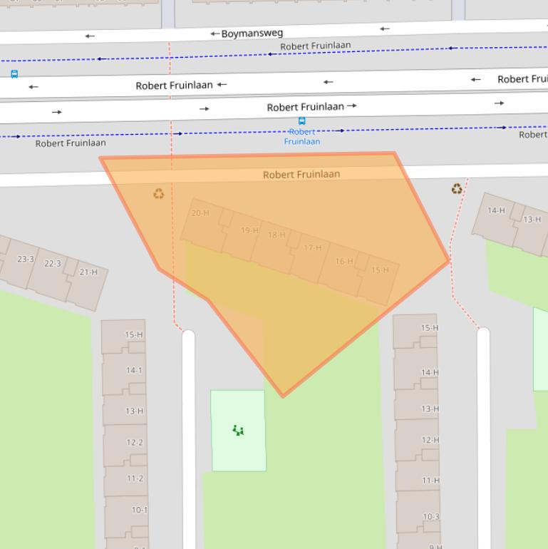 Kaart van postcodegebied 1065XW.