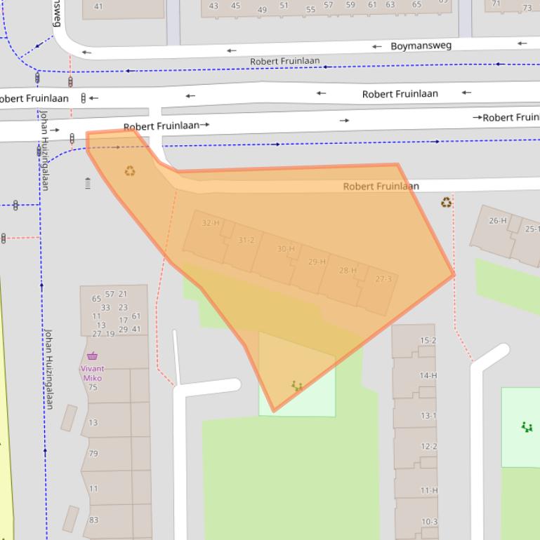 Kaart van postcodegebied 1065XZ.
