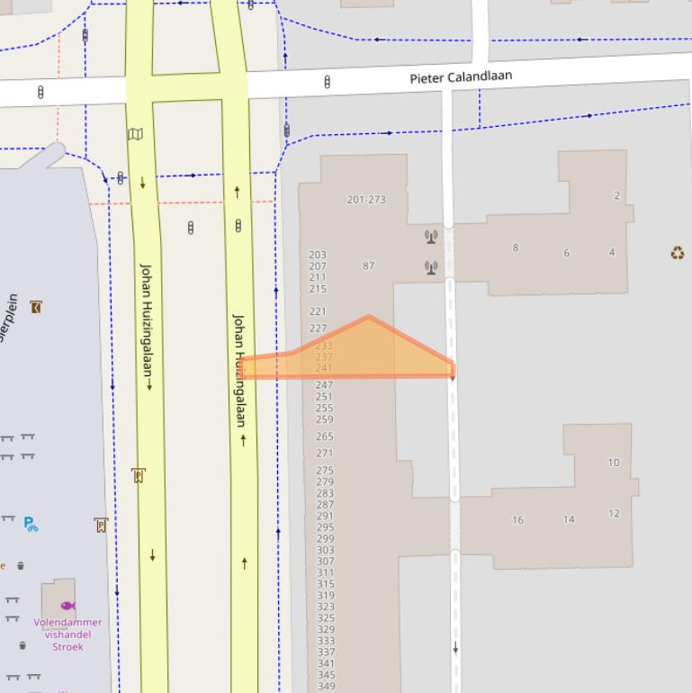 Kaart van postcodegebied 1066AN.