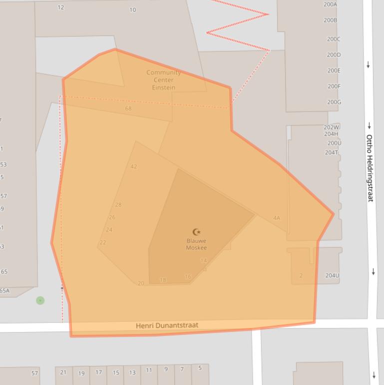 Kaart van postcodegebied 1066AX.