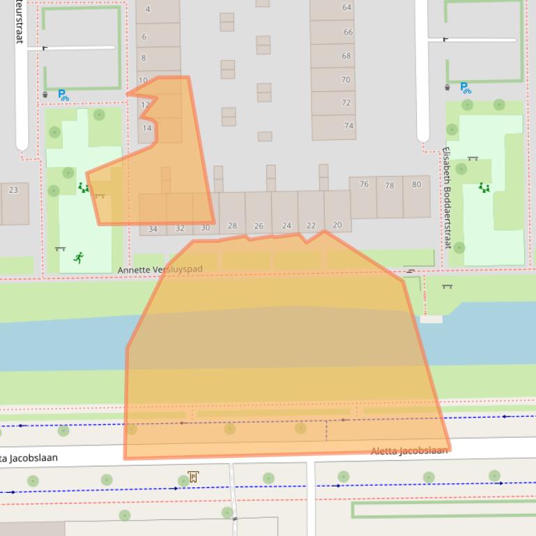 Kaart van postcodegebied 1066BL.