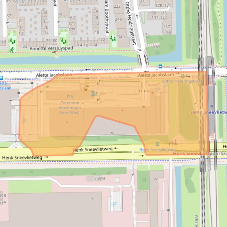Kaart van postcodegebied 1066BP.