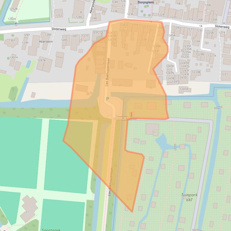 Kaart van postcodegebied 1066CJ.