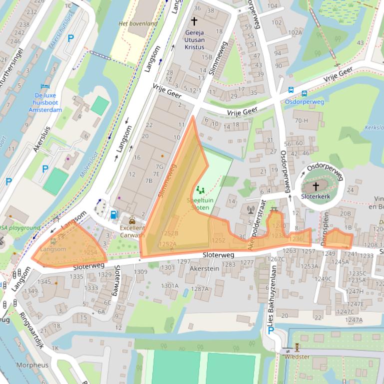 Kaart van postcodegebied 1066CW.