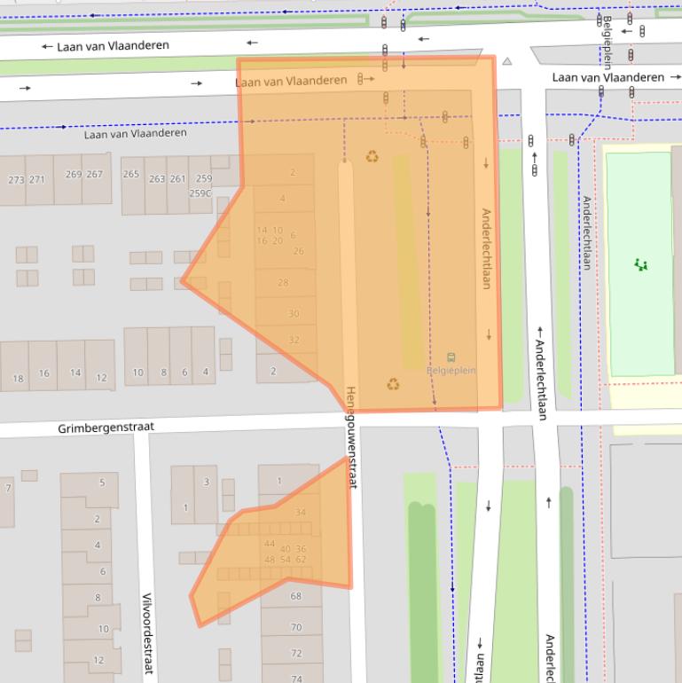 Kaart van postcodegebied 1066DG.