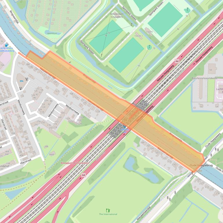 Kaart van postcodegebied 1066DJ.