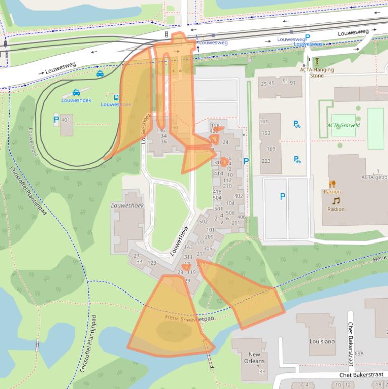 Kaart van postcodegebied 1066DT.