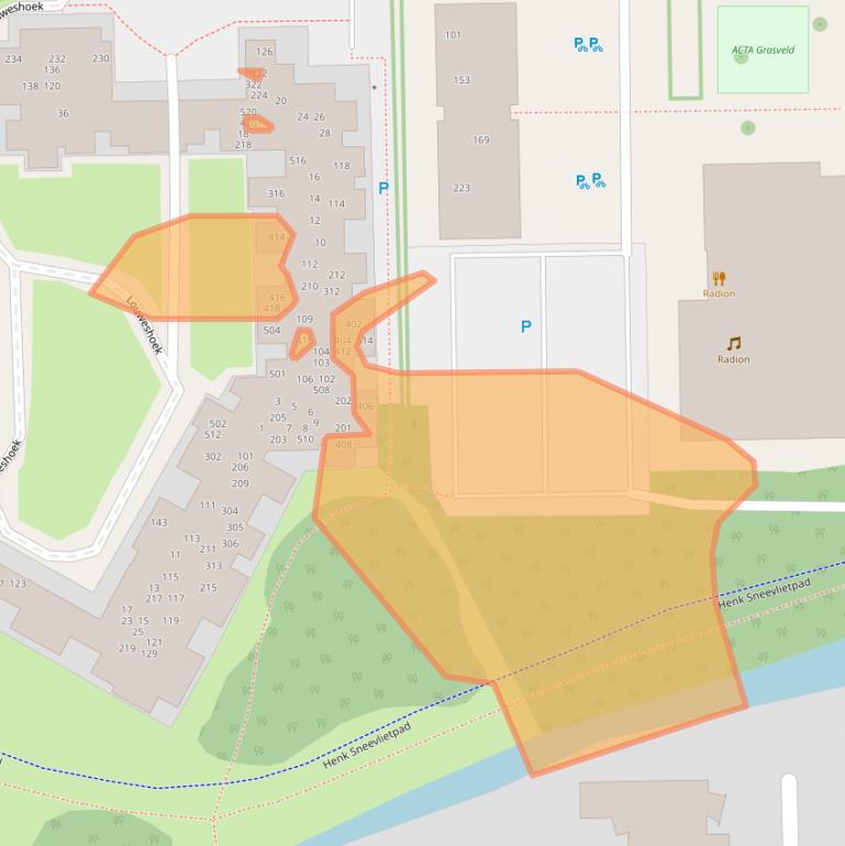 Kaart van postcodegebied 1066DW.