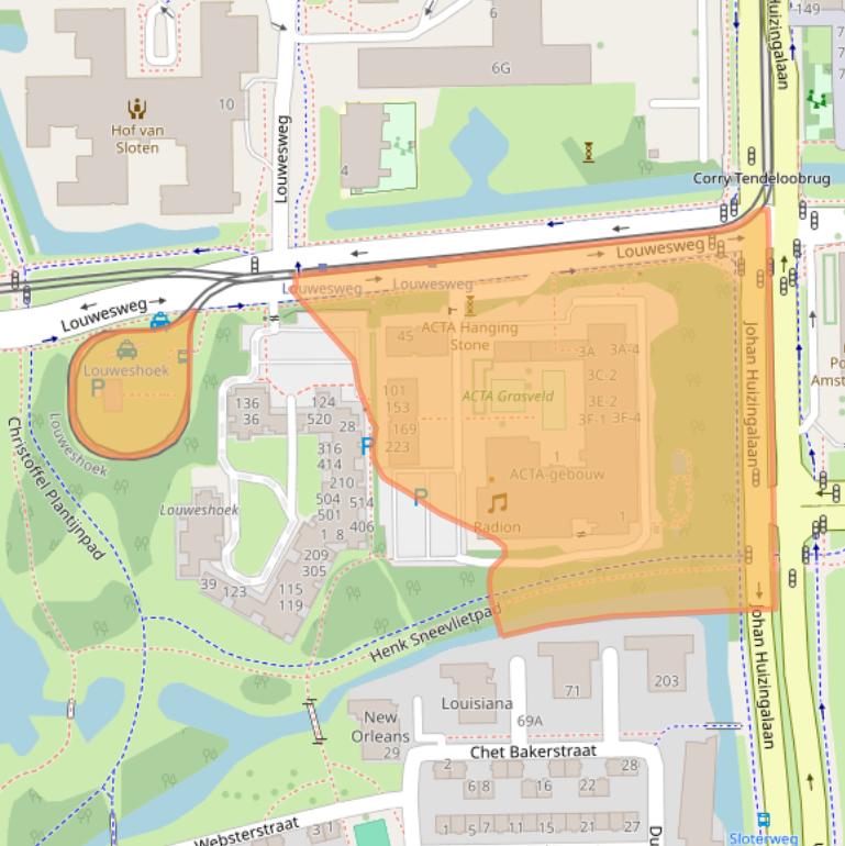 Kaart van postcodegebied 1066EA.