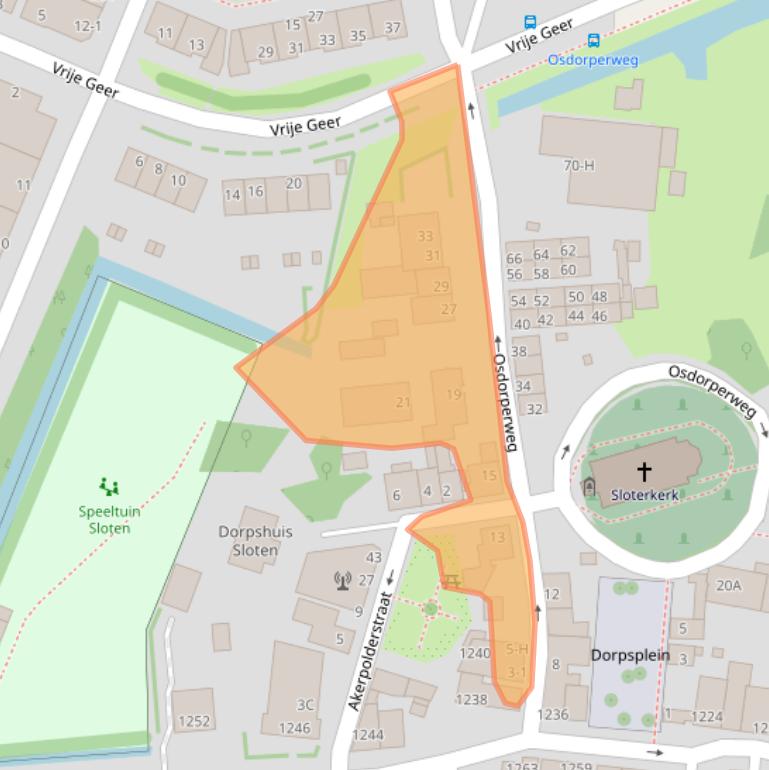 Kaart van postcodegebied 1066EH.