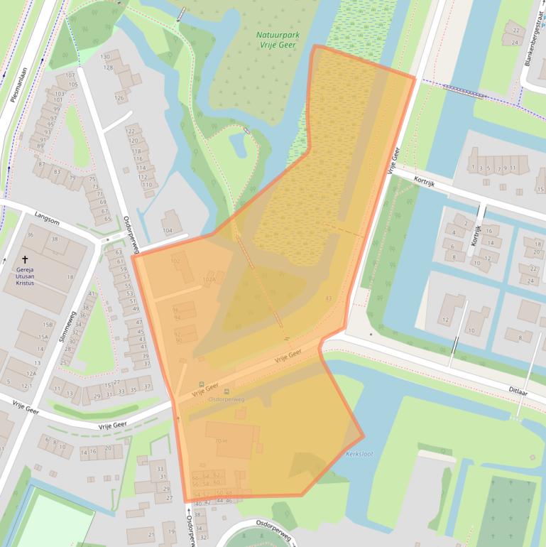 Kaart van postcodegebied 1066EM.
