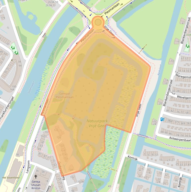 Kaart van postcodegebied 1066EN.