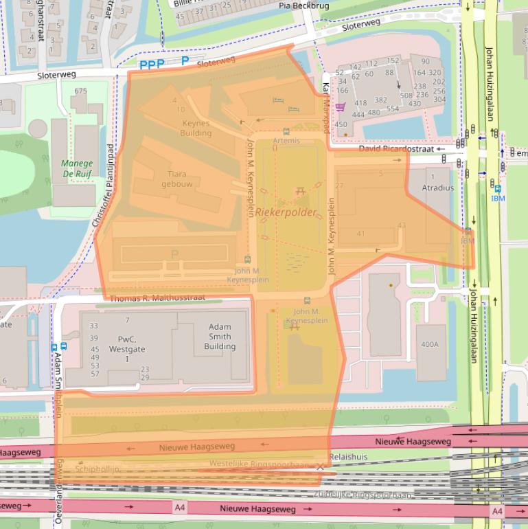 Kaart van postcodegebied 1066EP.