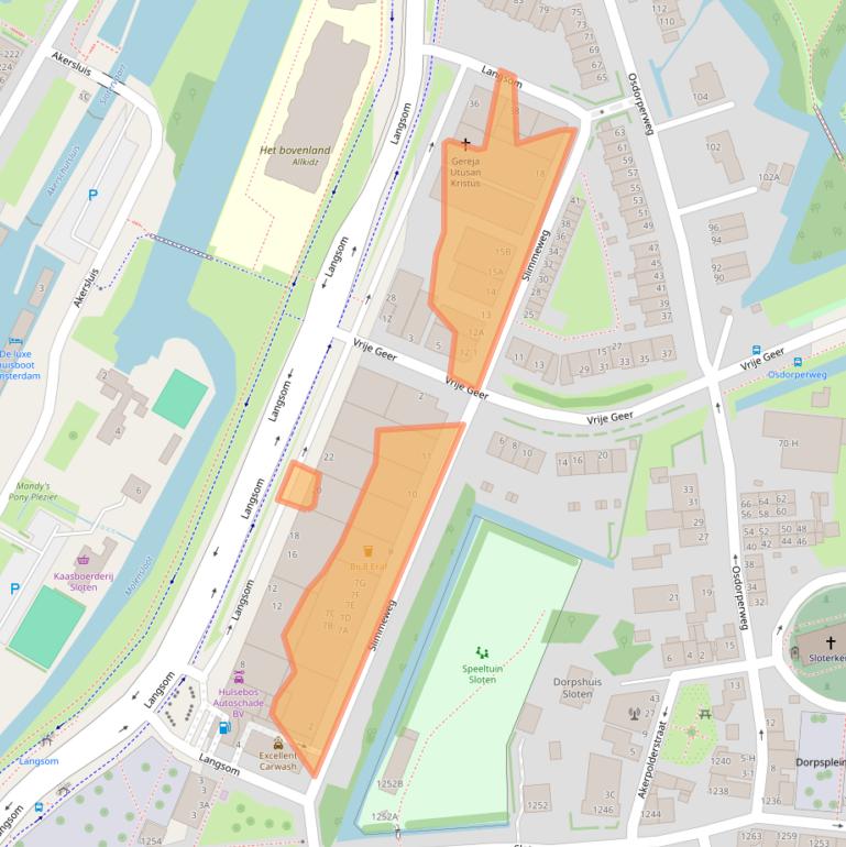 Kaart van postcodegebied 1066EV.