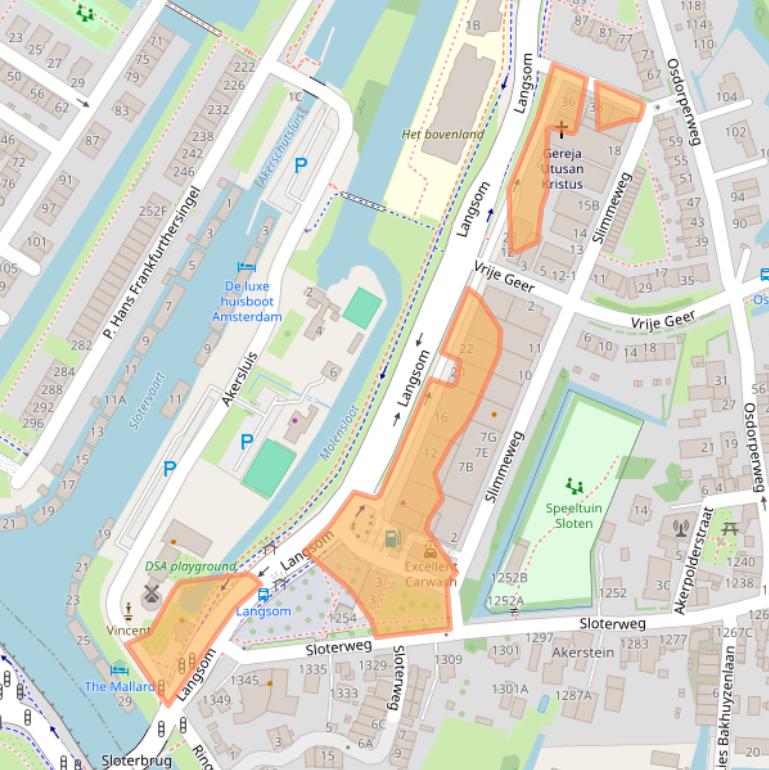 Kaart van postcodegebied 1066EW.