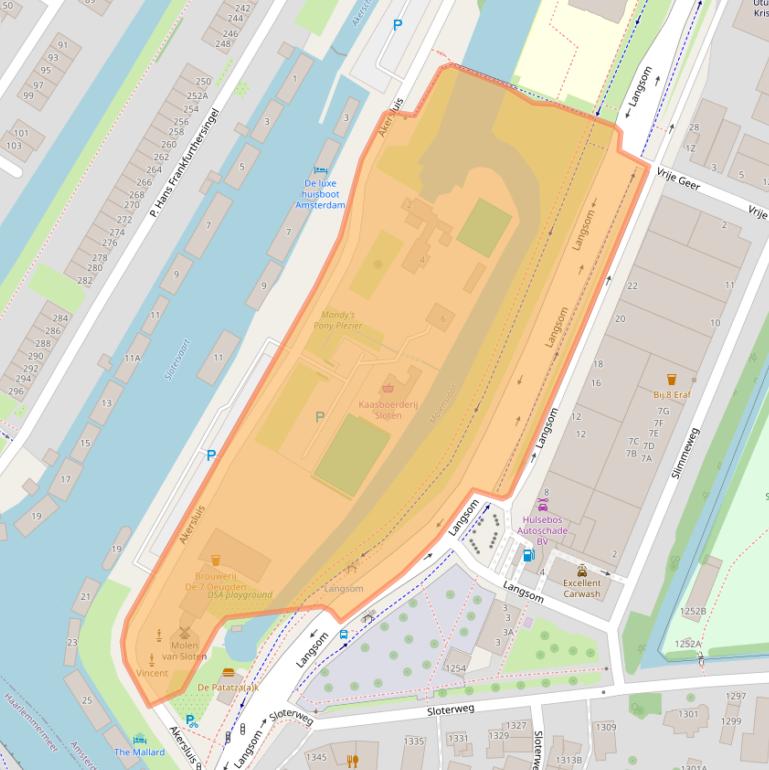 Kaart van postcodegebied 1066EZ.