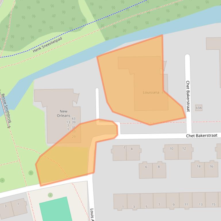 Kaart van postcodegebied 1066GH.