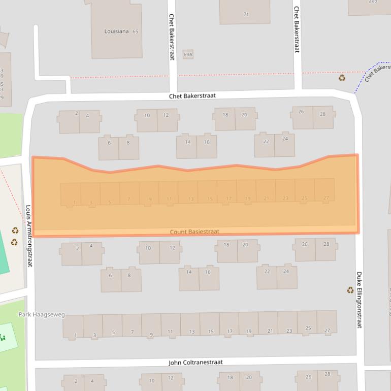 Kaart van postcodegebied 1066GL.