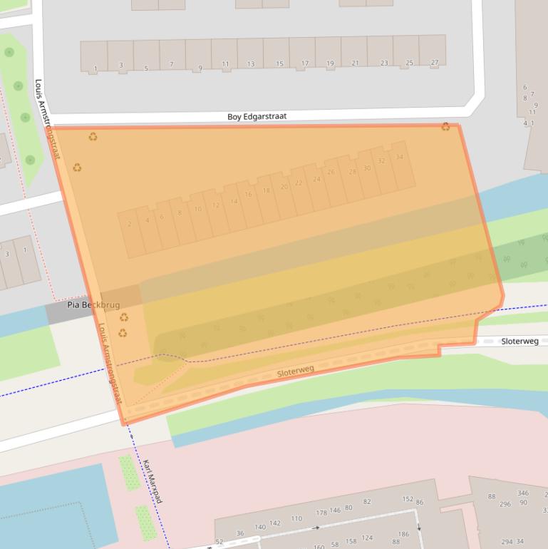 Kaart van postcodegebied 1066GS.