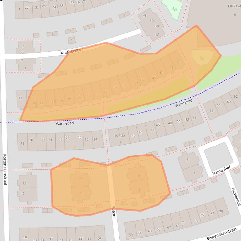 Kaart van postcodegebied 1066HW.