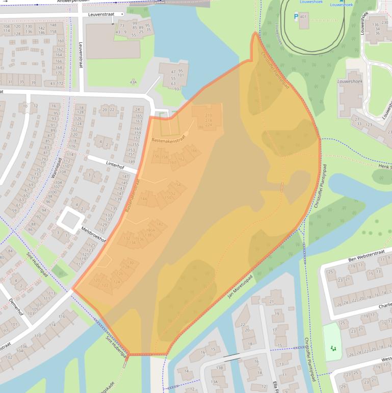 Kaart van postcodegebied 1066JG.