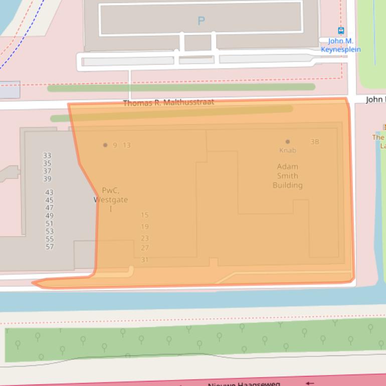 Kaart van postcodegebied 1066JR.