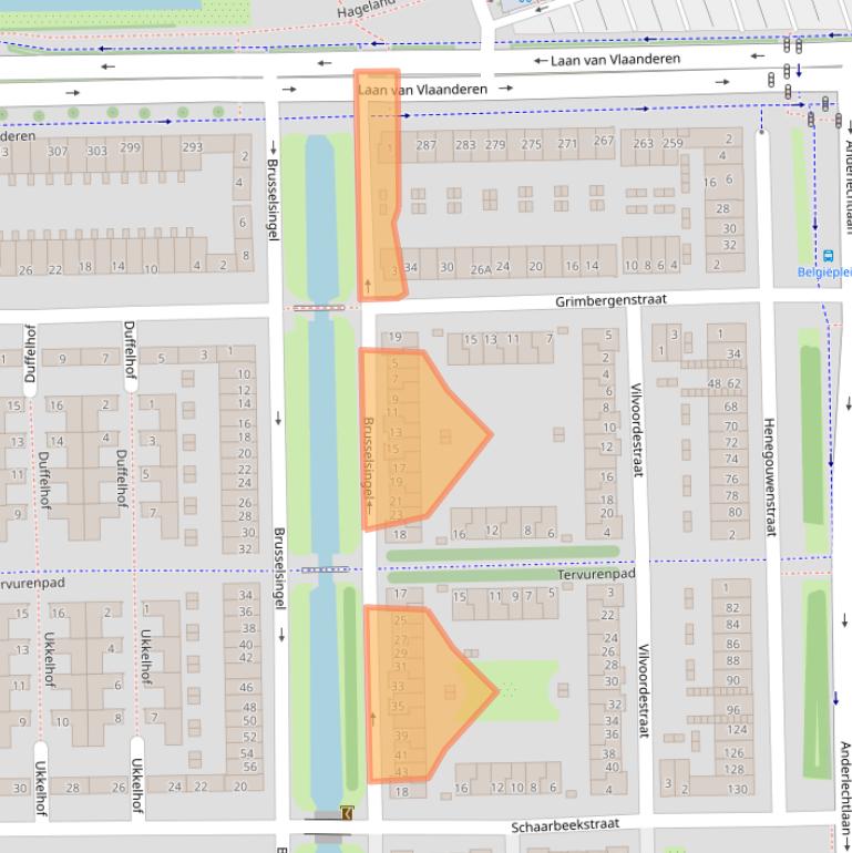 Kaart van postcodegebied 1066JX.