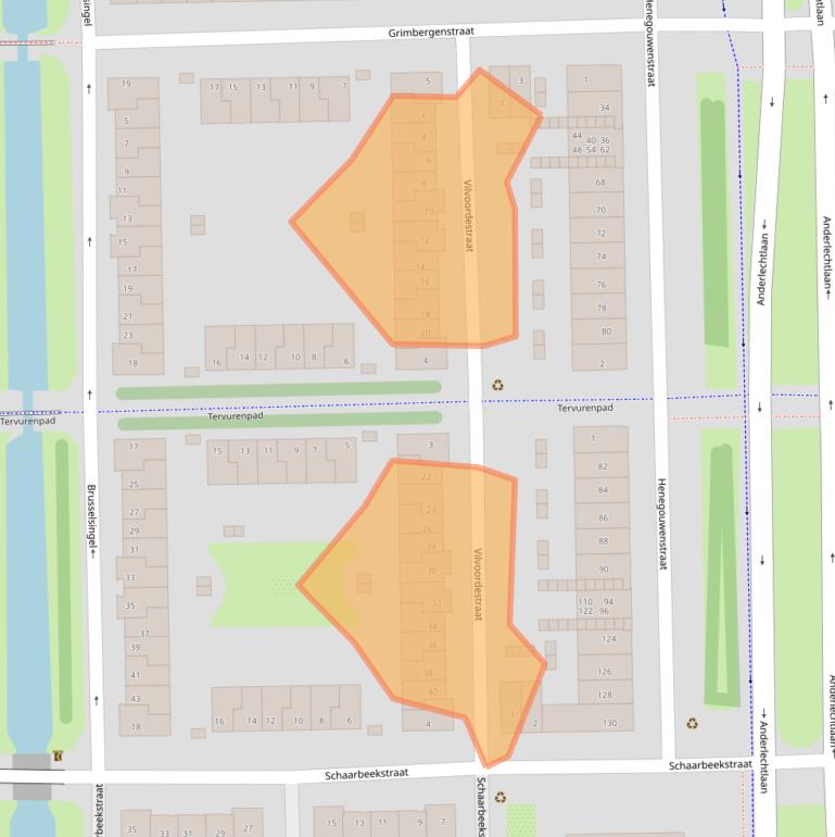 Kaart van postcodegebied 1066JZ.