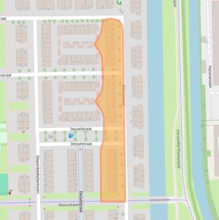 Kaart van postcodegebied 1066KC.