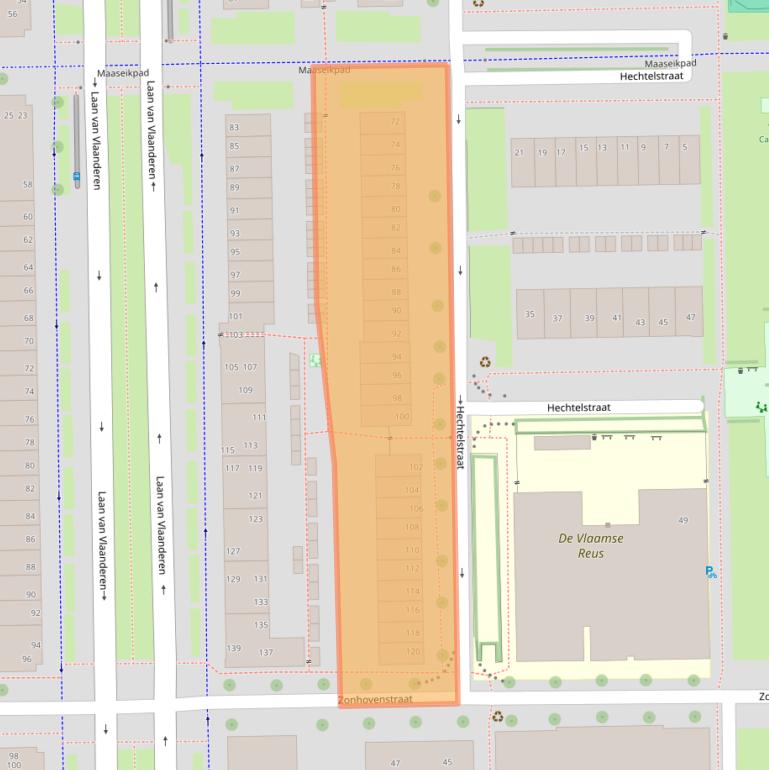 Kaart van postcodegebied 1066KM.